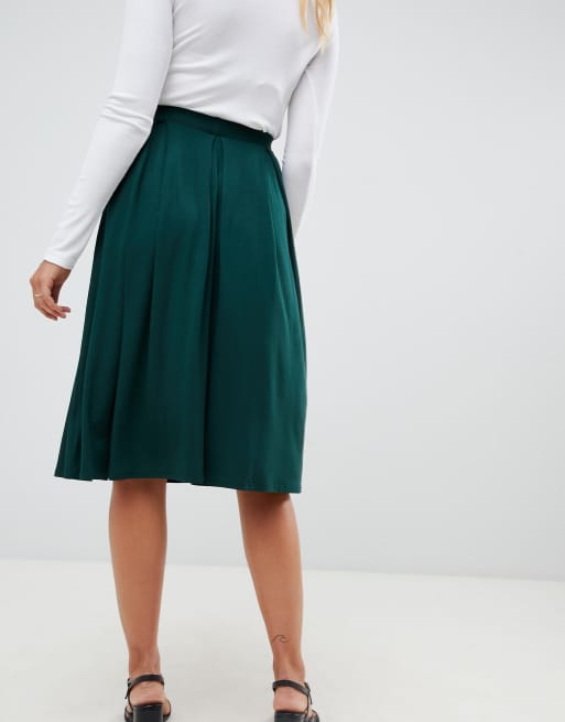 Asos midi skirt with best sale box pleats