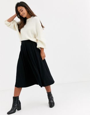 ASOS DESIGN midi skirt with box pleats | ASOS
