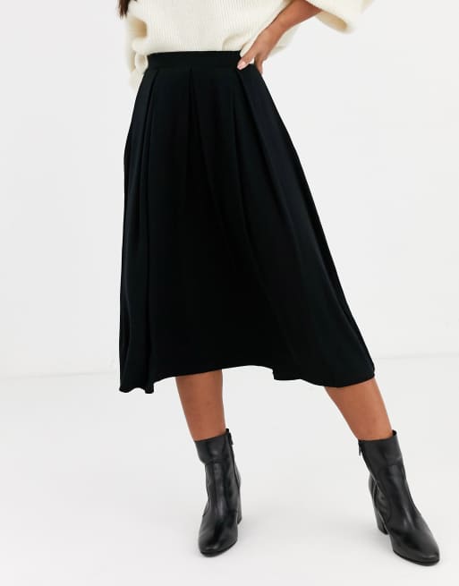 Asos design midi skirt with box pleats hotsell