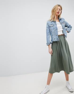 asos box pleat skirt