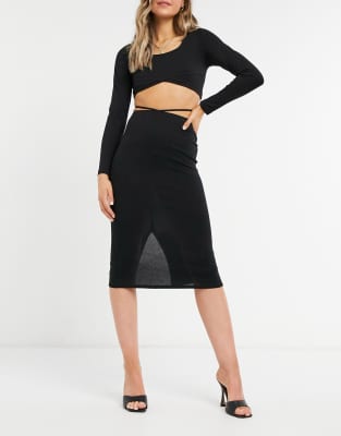 asos design midi skirt