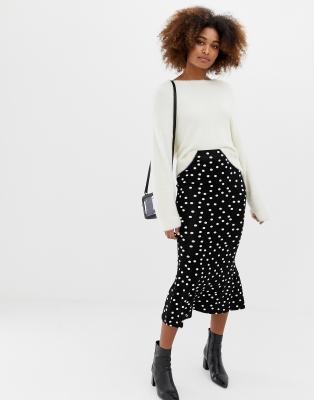 asos design midi skirt