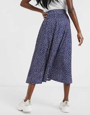 asos polka dot midi skirt