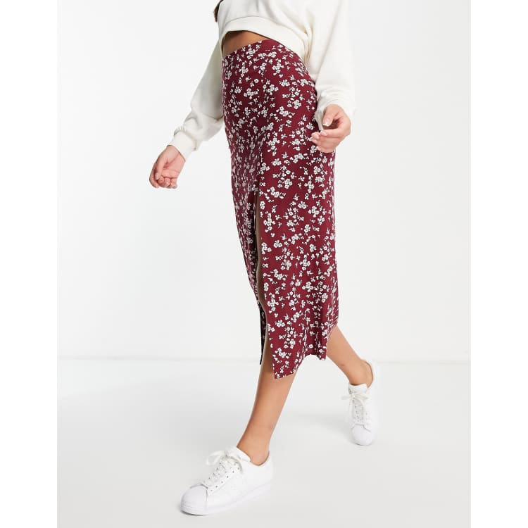 Burgundy 2024 skirt asos