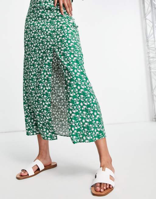 Asos midi outlet skirt green