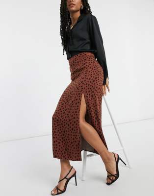 asos midi skirt black