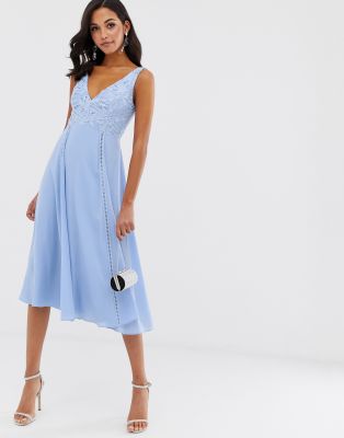 cornflower blue dress asos