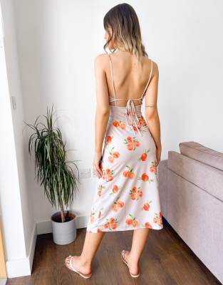 dress with peaches print