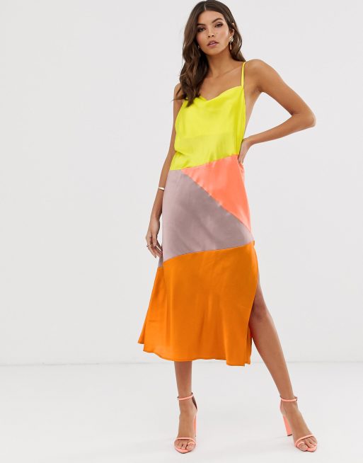 Colour block store dress asos