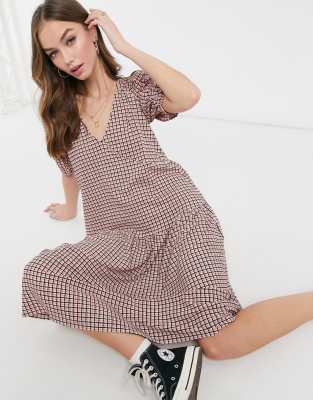 asos checkered dress