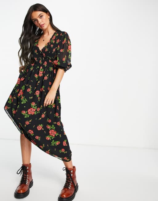 Shirred 2024 dress asos