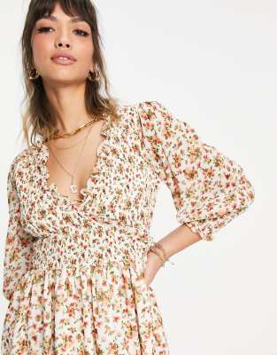 asos cream dress