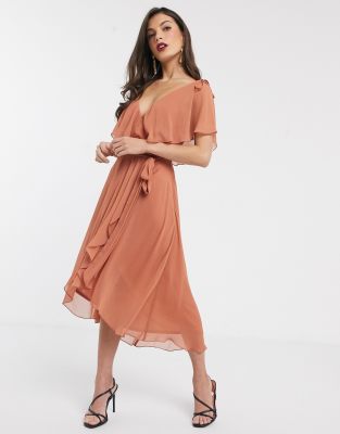 Asos split hot sale sleeve dress