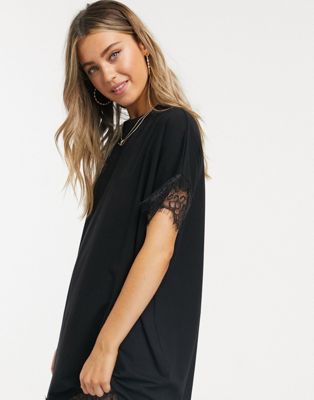 black midi tee dress