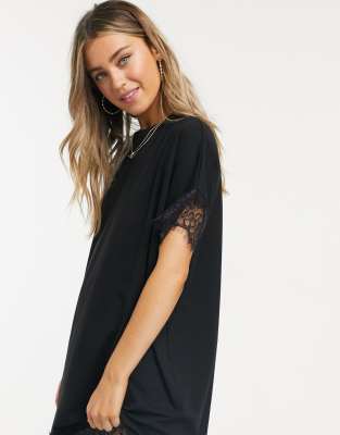 asos lace black dress