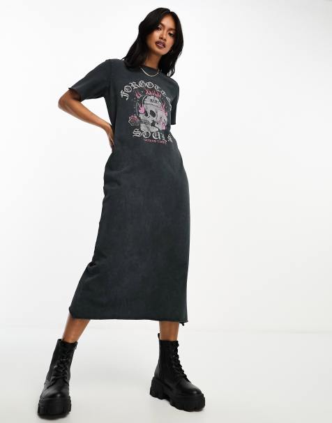 Jersey Oversized Side Split T-Shirt, All Clothing Sale