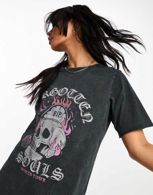 Skull t best sale shirt dress