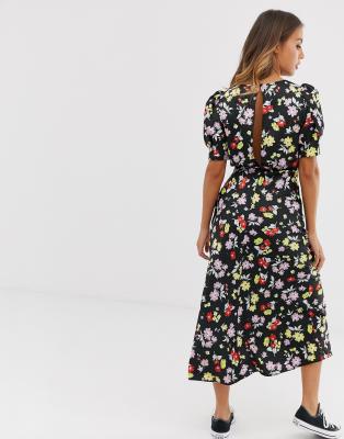 asos design midi tea dress