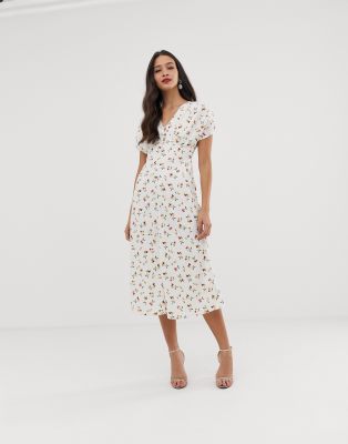 asos design midi tea dress