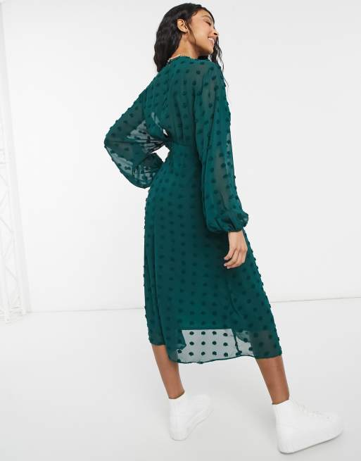 Asos green polka dot dress hotsell