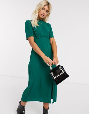 asos design green dress