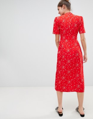 asos design midi tea dress