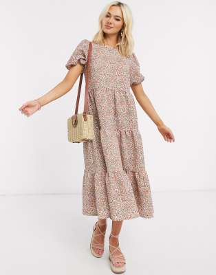 floral smock dress