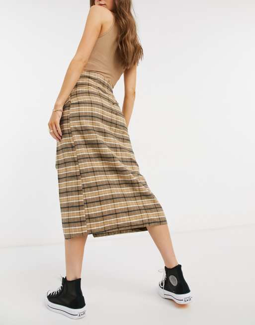 ASOS DESIGN – Midi-Wickelrock mit kariertem Print, 2 von 4