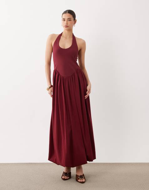 ASOS DESIGN – Midiklänning med ballongfåll - view 1