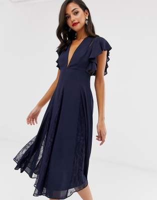 ASOS DESIGN – Midikleid mit 