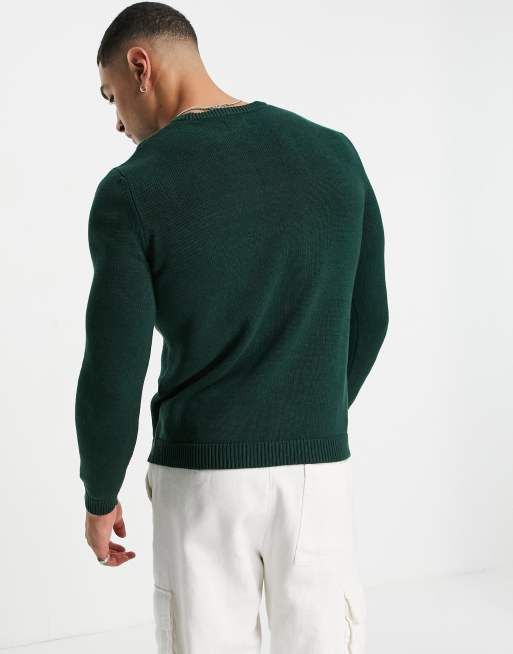 Mens emerald sales green jumper