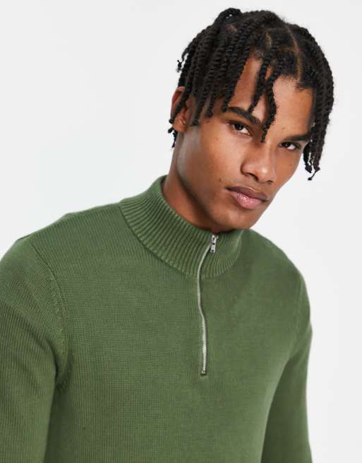 Half zip jumper on sale asos