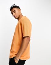 ASOS DESIGN relaxed textured t-shirt in cream | ASOS