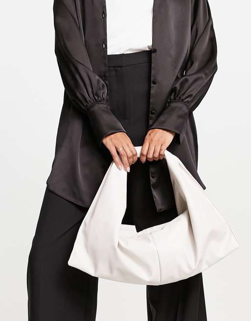 ASOS DESIGN – Miękka obszerna torba typu tote w kolorze złamanej bieli 