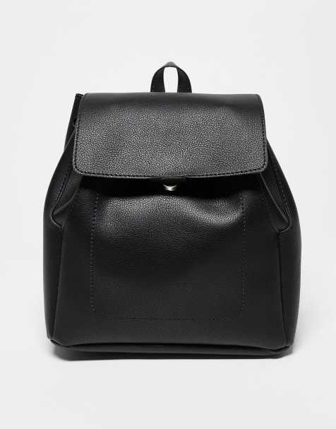 ASOS DESIGN – Miękki minimalistyczny plecak w czarnym kolorze - view 1