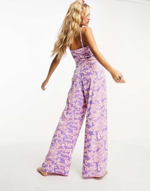 ASOS DESIGN – Mieszaj i łącz – Bratz – Fioletowe spodnie od piżamy, 4 z 4