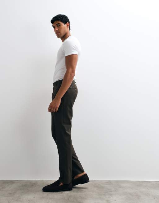 ASOS DESIGN – Mieszaj i łącz – Brązowe, dopasowane spodnie garniturowe, 4 z 5