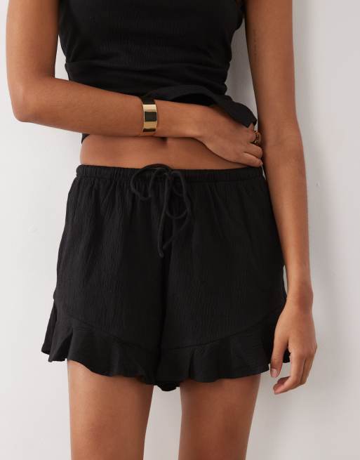 ASOS DESIGN – Mieszaj i łącz – Czarny marszczony zestaw z bawełny, 4 z 4
