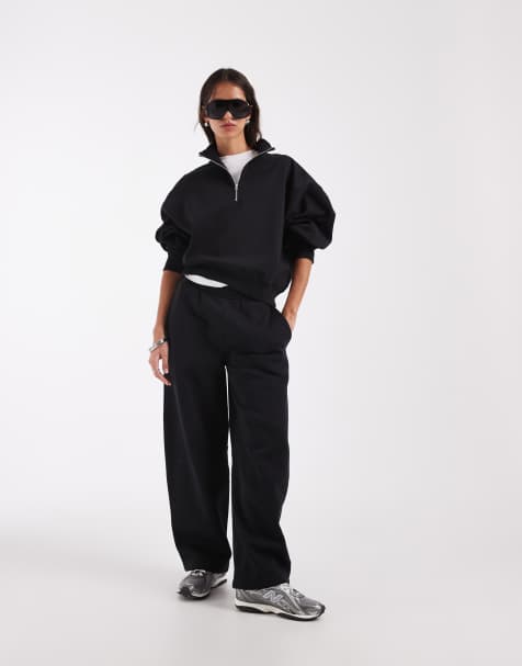 ASOS DESIGN – Mieszaj i łącz – Czarny zestaw dresowy z miękkim wykończeniem od spodu - view 1