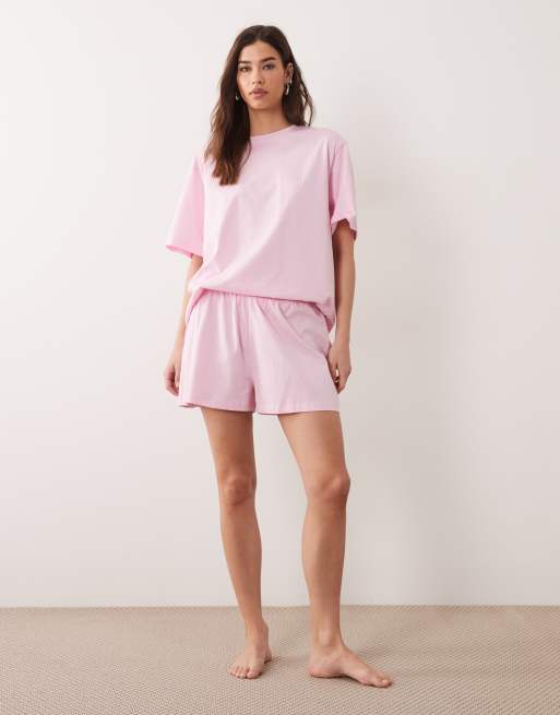ASOS DESIGN – Mieszaj i łącz – Jasnoróżowa bawełniana piżama, 5 z 6