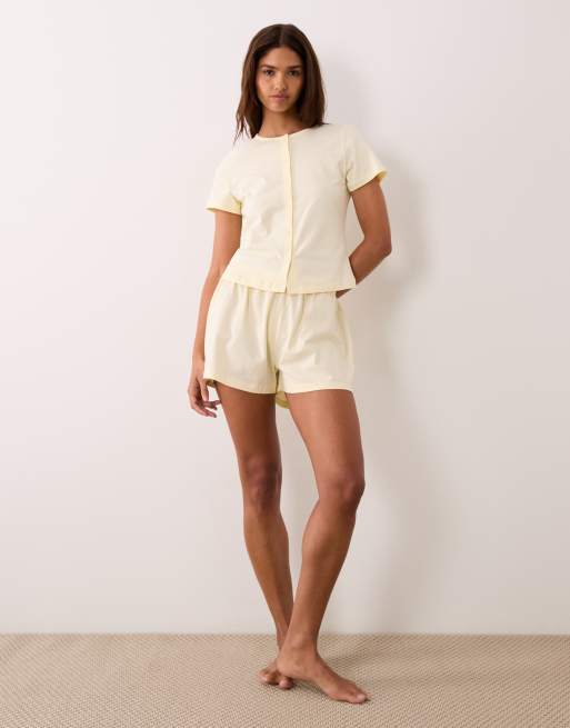 ASOS DESIGN – Mieszaj i łącz – Kremowożółta piżama, 3 z 6