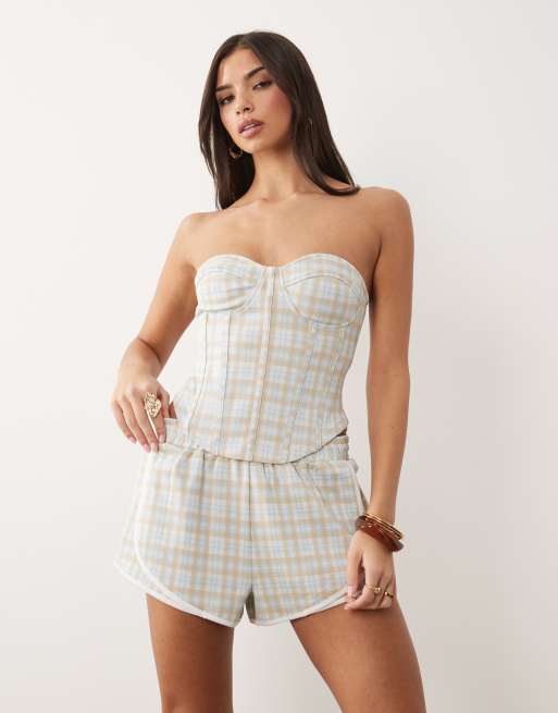 ASOS DESIGN – Mieszaj i łącz – Niebieski szczotkowany zestaw w kratę, 4 z 4
