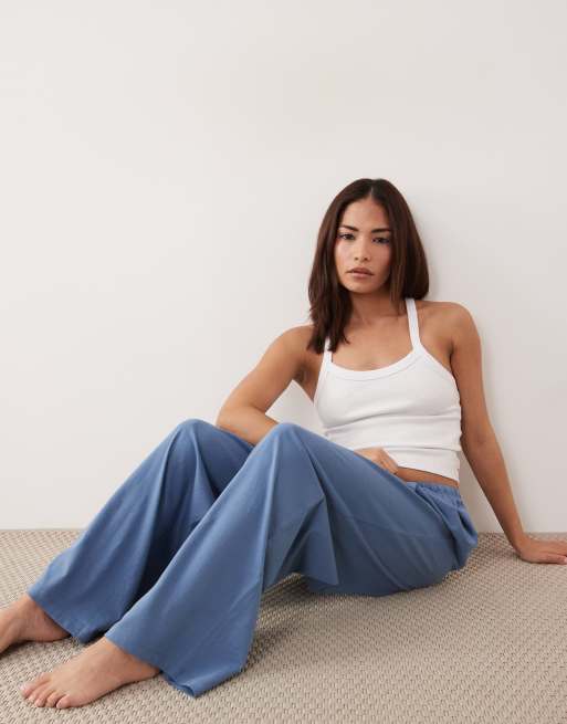 ASOS DESIGN – Mieszaj i łącz – Niebieska piżama bawełniana, 3 z 5