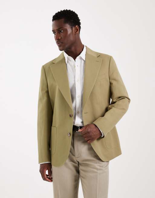 ASOS DESIGN – Mieszaj i łącz – Dopasowany garnitur z dużą zawartością lnu, 2 z 3