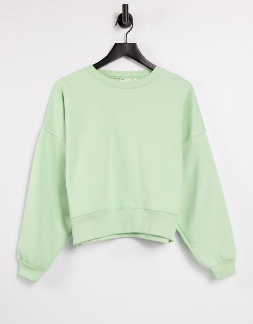 ASOS DESIGN – Miętowa bluza oversize z grubym ściągaczem