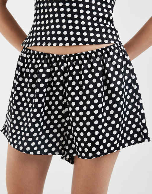 ASOS DESIGN – Mikro-Shorts aus Satin mit Punktemuster, Kombiteil, 5 von 5