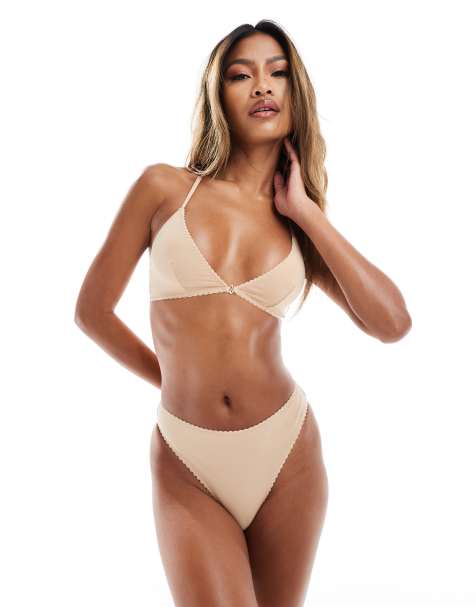 ASOS DESIGN Mila cotton set in beige - view 1