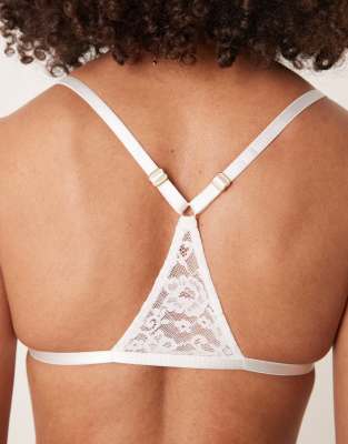 ASOS DESIGN MILA LACE FRONT-CLOSURE TRIANGLE BRA 
