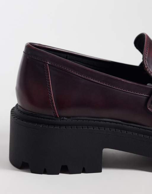 ASOS DESIGN Milan Loafer mit grober Kette in Burgunderrot, 4 von 4
