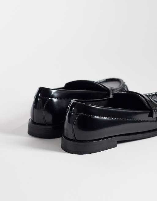 ASOS DESIGN Milena elegante Penny-Loafer in Schwarz, 4 von 4